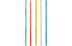Трубочки б/изгиба витая полоса (500шт); D=8,L=240мм; разноцветные